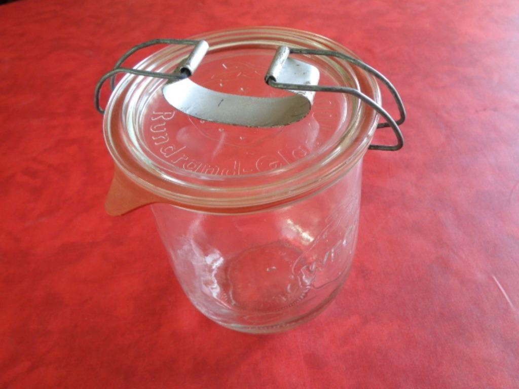 1 Bocal genre Weck. 1 L. Vintage, Maison & Meubles, Cuisine | Vaisselle, Enlèvement ou Envoi, Verre, Utilisé, Autres types
