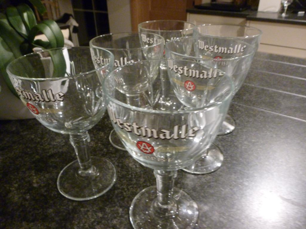 westmalle trappist glazen, Ophalen, Zo goed als nieuw, Glas of Glazen, Overige merken
