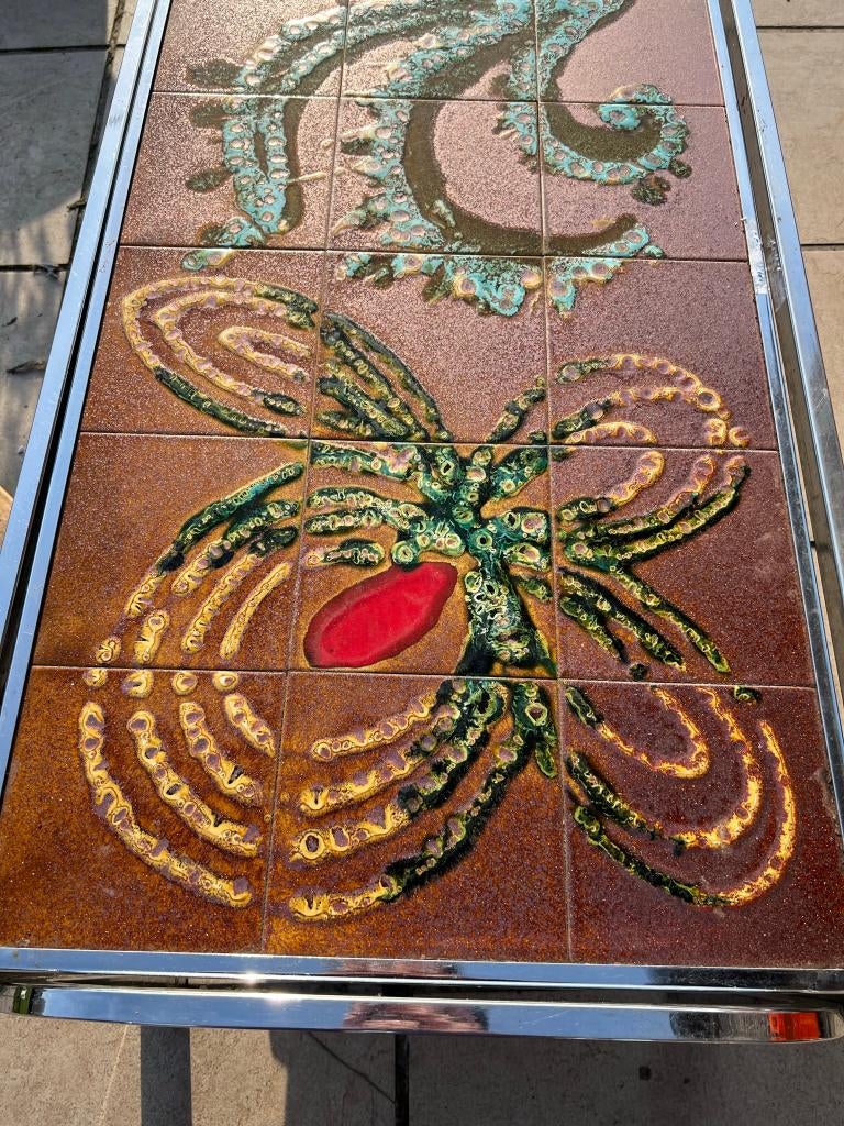 Table basse vintage du milieu du siècle, 100 à 150 cm, Moins de 50 cm, Geen idee, Mid-Century