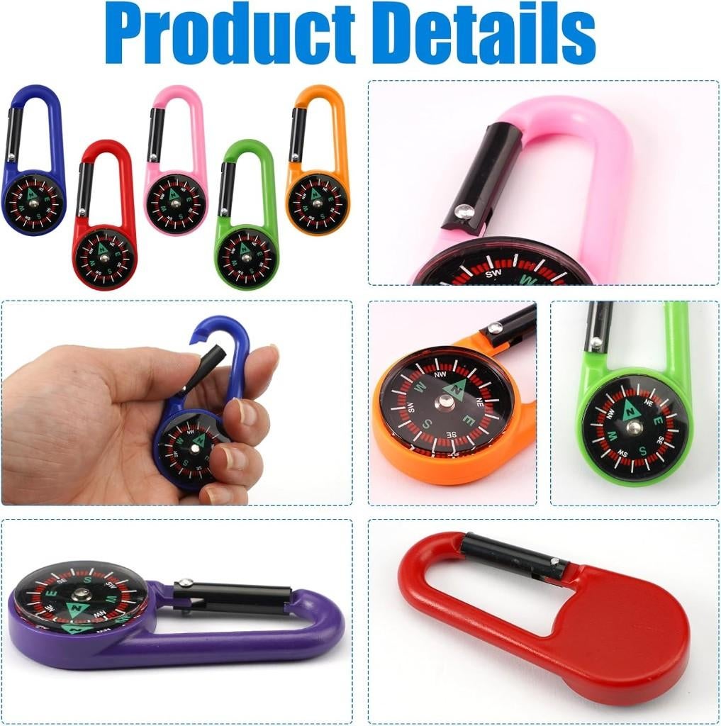 Boussole mousqueton d'orientation compacte, Hobby & Loisirs créatifs, Enlèvement ou Envoi, Neuf
