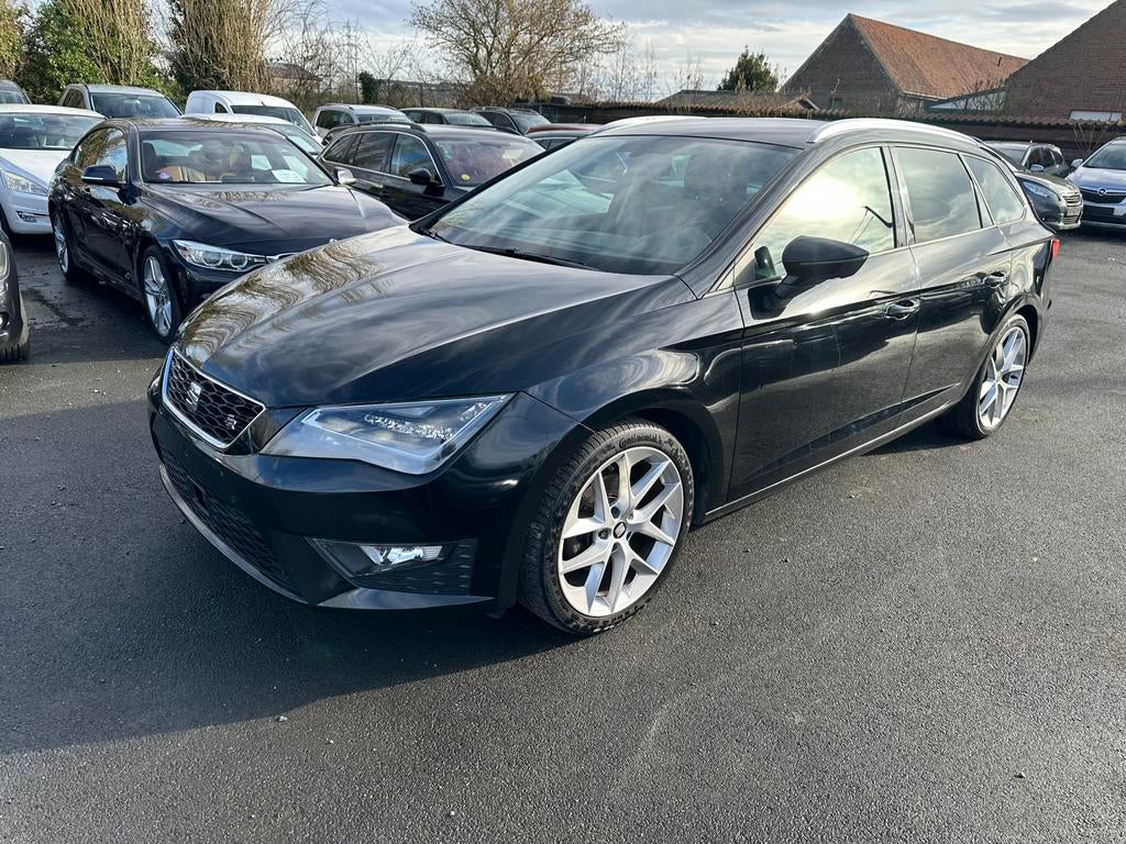 Seat Leon -1.4 TSI FR-ACT DSG AUTOMAAT, Auto's, Seat, 4 cilinders, Leder en Stof, Zwart, 5 deurs