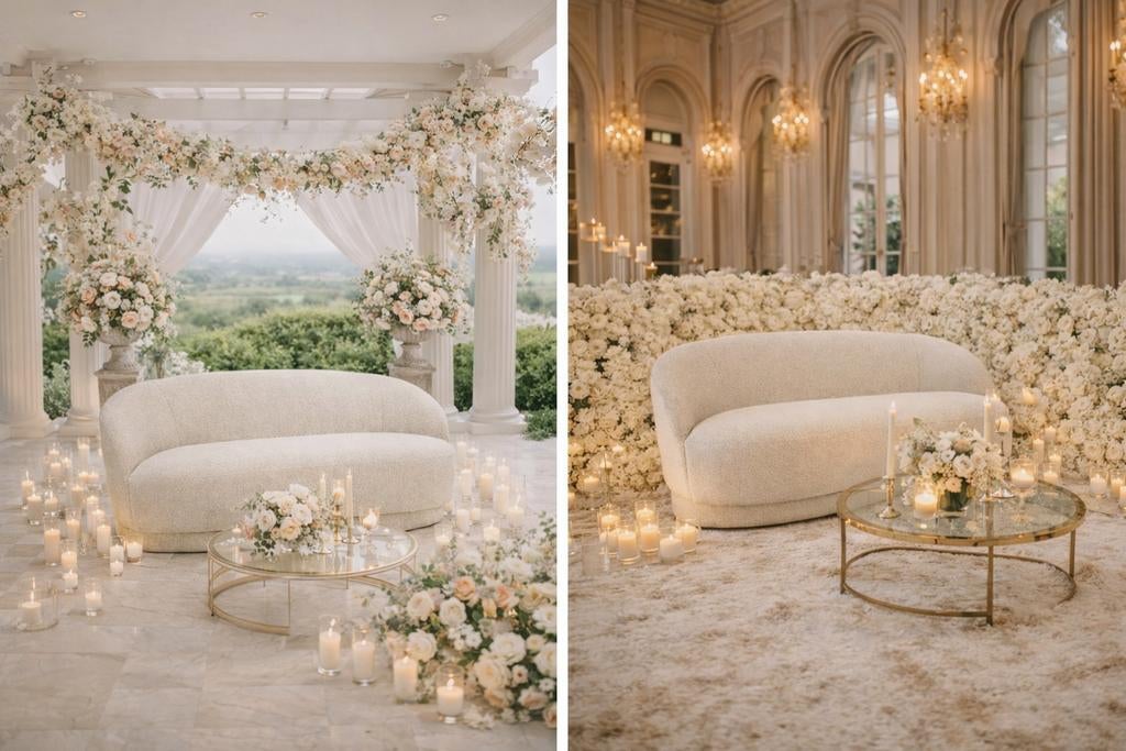 Bruidsbank te huur incl Transport, Ophalen, Nieuw