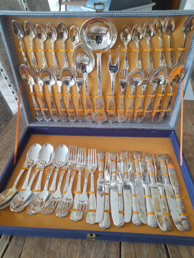 Anciens couverts en plaque argent, Enlèvement ou Envoi, Argent