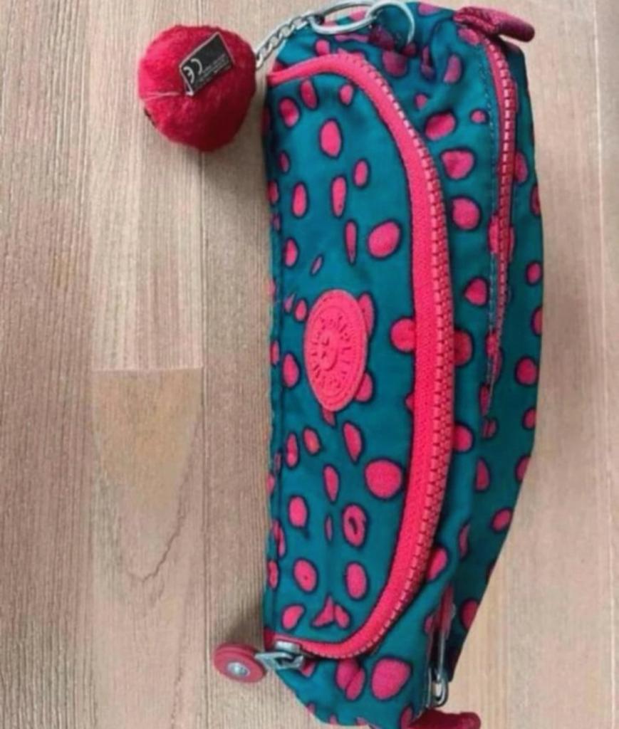 Kipling pennenetui voor meisjes in roze en groen, Handtassen en Accessoires, Toilettassen, Ophalen, Zo goed als nieuw, Groen, Meisje
