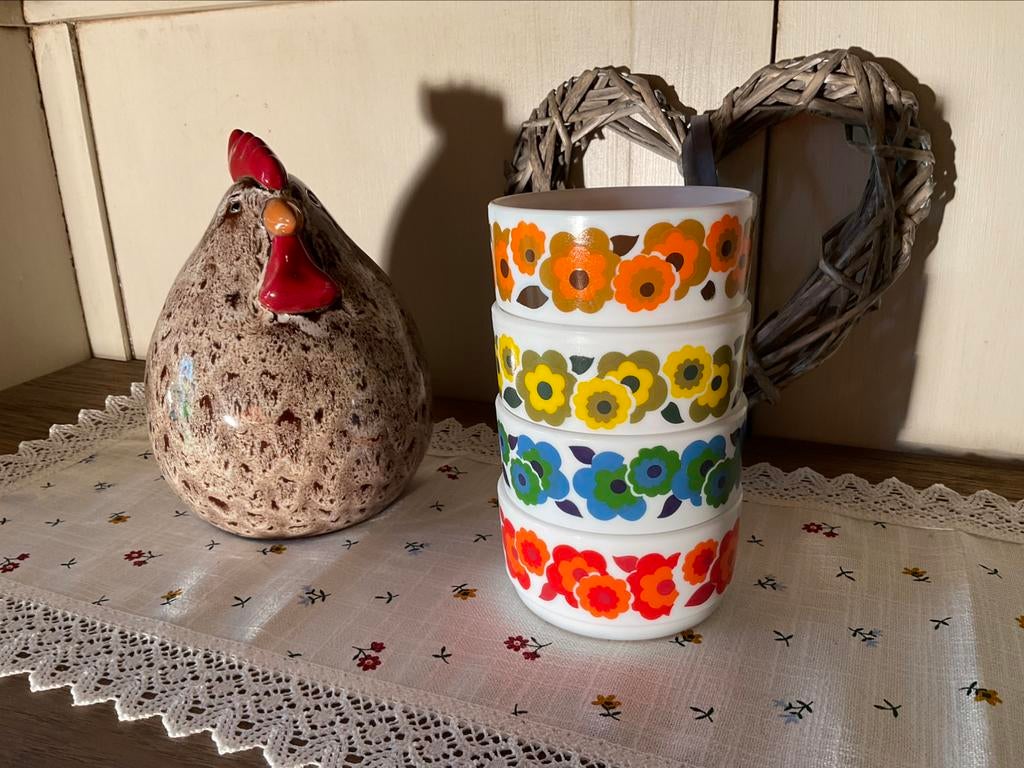 Arcopal Lotus - Setje Dessertkommetjes, Huis en Inrichting, Keuken | Servies, Bord(en), Glas, Ophalen of Verzenden