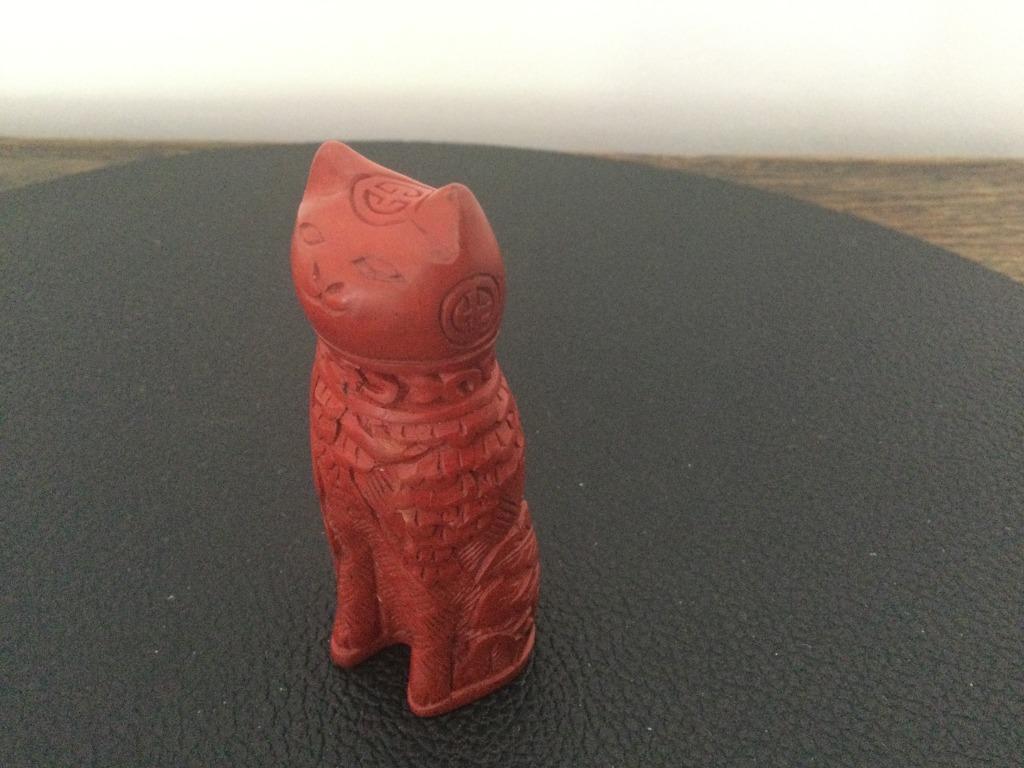 Franklin Mint Cinnabar kattenfiguur, Antiek en Kunst, Curiosa en Brocante, Ophalen
