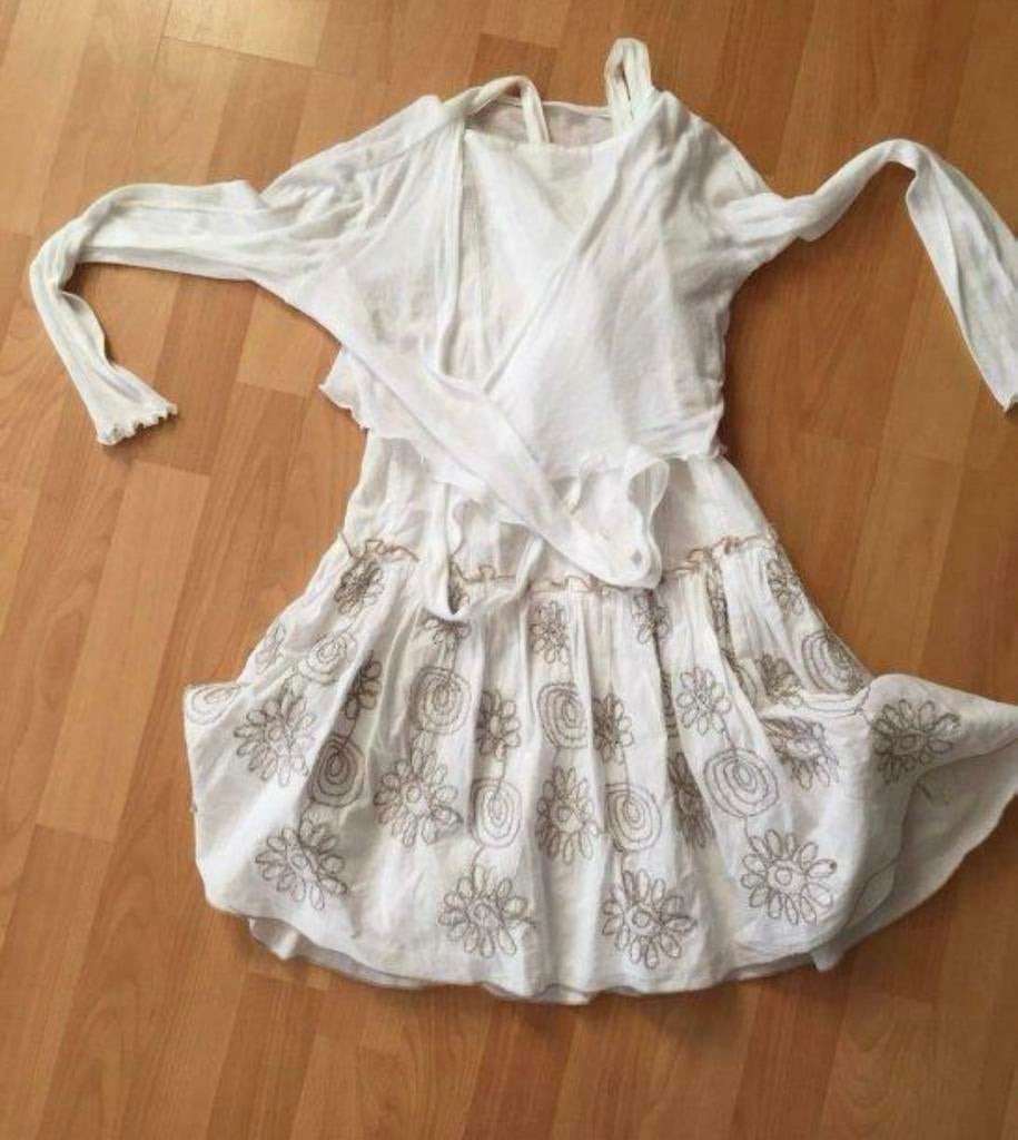 Robe de communion avec legging et boléro mt140, Enfants & Bébés, Robe ou Jupe, Enlèvement ou Envoi, Comme neuf, Rtb