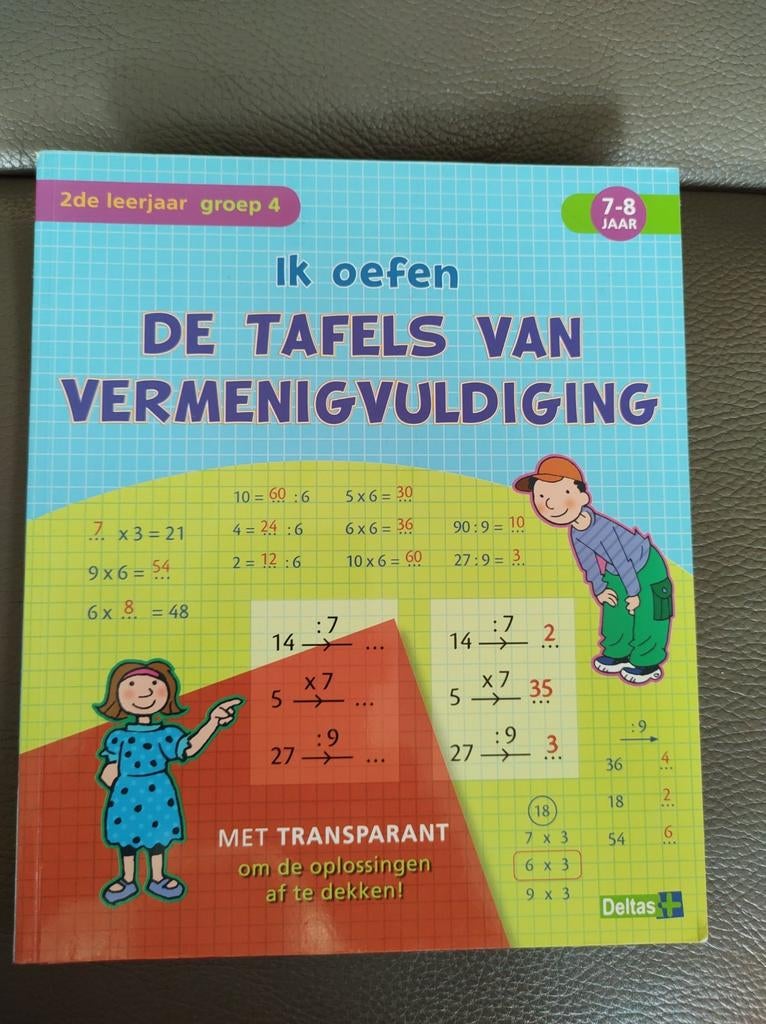 Educatief boek, de tafels van vermenigvuldiging, Deltas, nie, Ophalen of Verzenden, Zo goed als nieuw, Rekenen