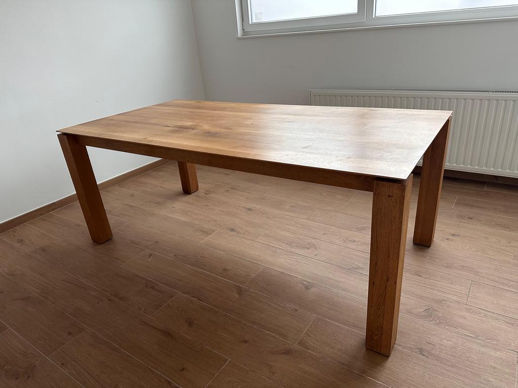 Table de salle à manger Ethnicraft – Slice en chêne massif, Maison & Meubles, Enlèvement, Comme neuf, Chêne