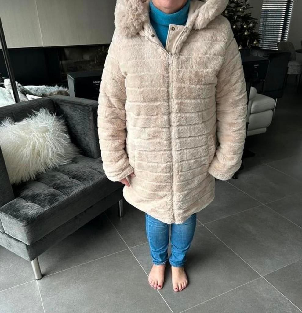 Winterjas, Kleding | Dames, Jassen | Winter, Ophalen, Zo goed als nieuw, Maat 38/40 (M), Beige