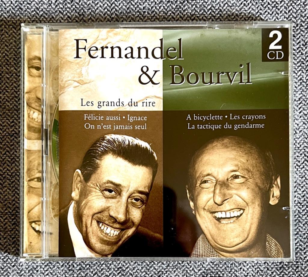 FERNANDEL - BOURVIL /// 2 CD - 29 Titres, CD & DVD, CD | Chansons populaires, Utilisé, Enlèvement ou Envoi