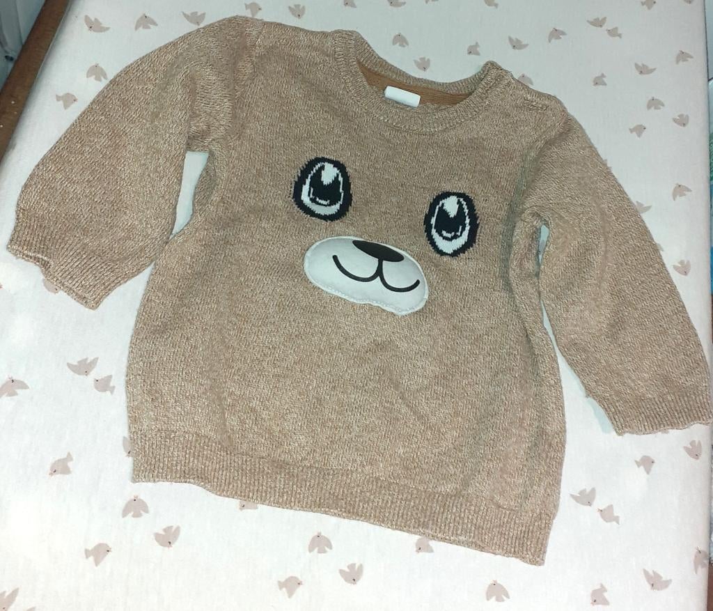 Baby trui beer H&M 68, Kinderen en Baby's, Babykleding | Maat 68, Nieuw, Jongetje of Meisje, Truitje of Vestje, Ophalen of Verzenden
