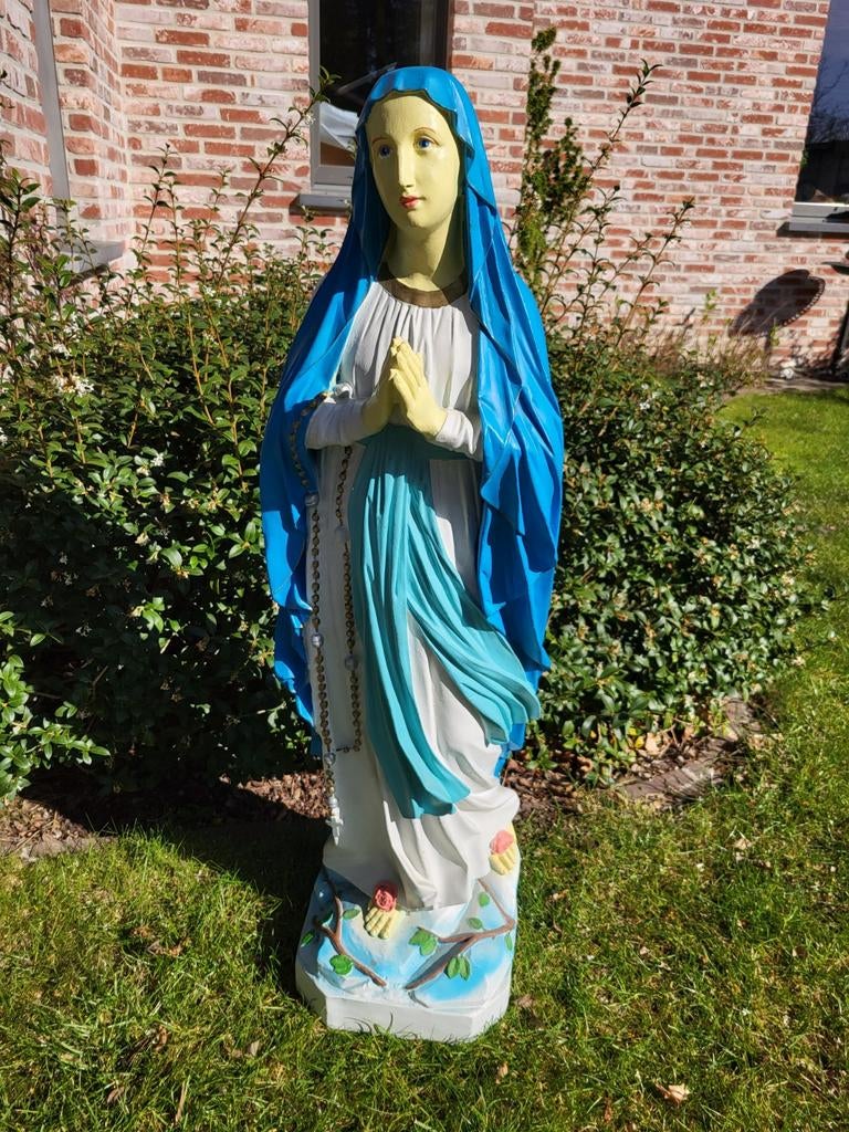 Prachtig groot Mariabeeld – Onze-Lieve-Vrouw van Lourdes, Antiek en Kunst, Antiek | Religieuze voorwerpen, Ophalen