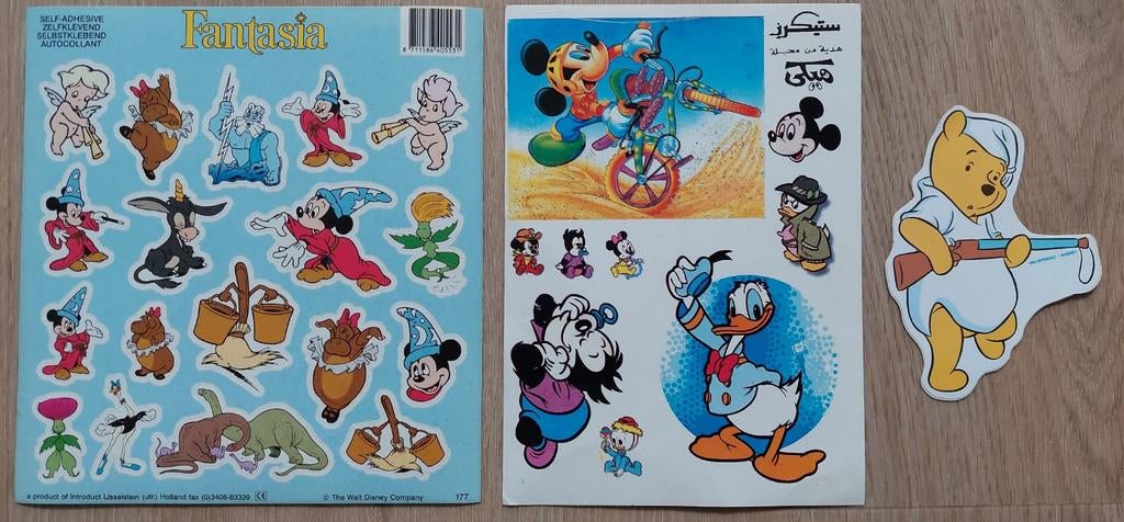 Disney stickers (Fantasia, Mickey Mouse, Winnie de Pooh), Verzamelen, Ophalen of Verzenden, Nieuw, Strip of Tekenfilm