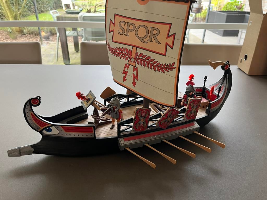 Playmobil romeins schip romeinen, Hobby en Vrije tijd, Modeltreinen | Overige schalen, Ophalen of Verzenden, Zo goed als nieuw