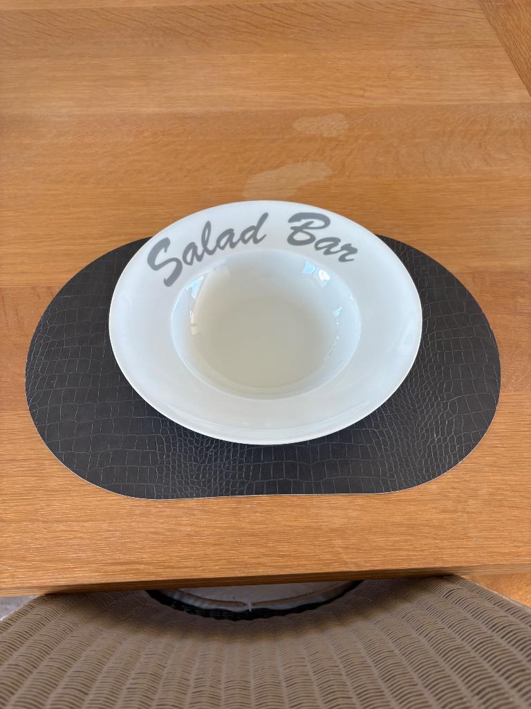 Ronde witte borden Cosy en Trendy salad bar 6 stuks, Ophalen, Zo goed als nieuw, Bord(en)
