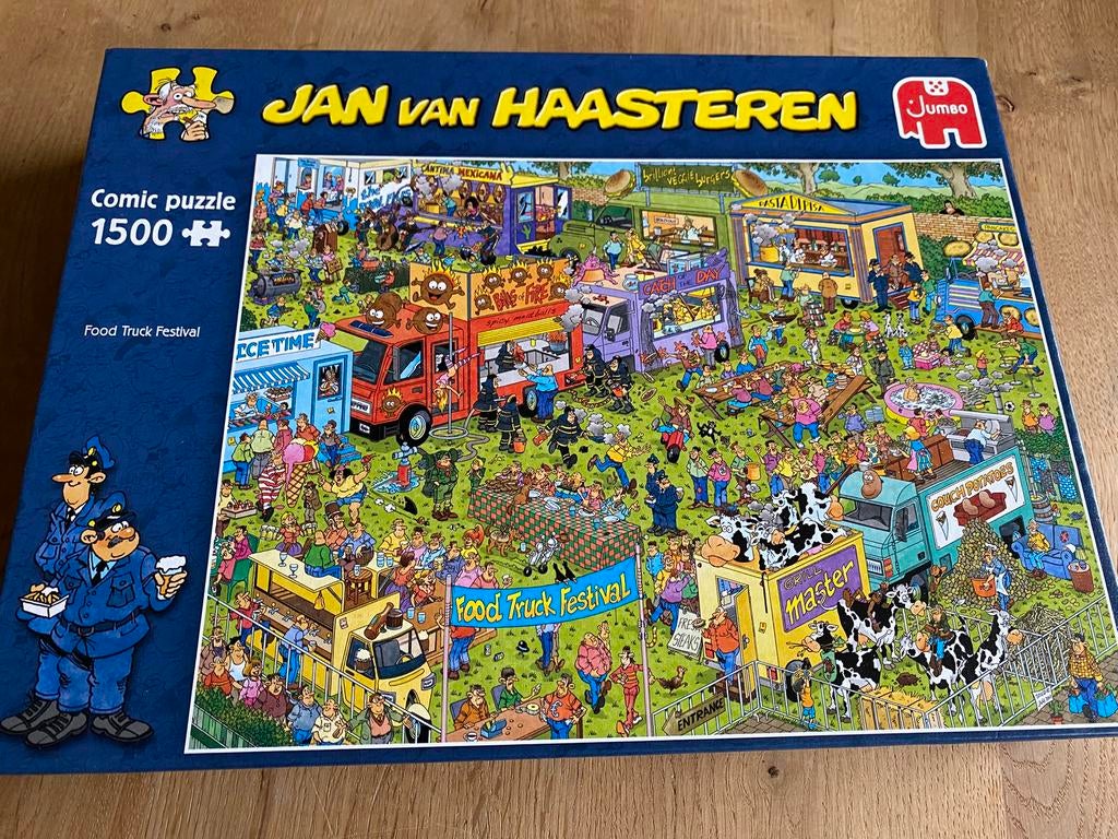 Jan van Haasteren puzzel 1500 st foodtruck festival, Enlèvement, Comme neuf