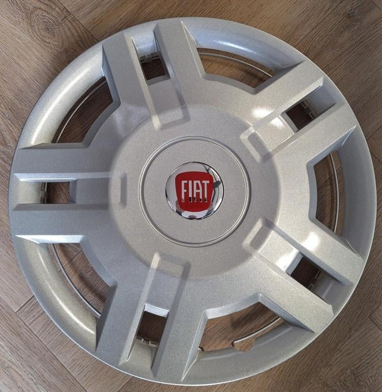 Wieldop set Fiat Ducato 15 Inch Rood logo set 4 stuks 89.95€, Auto diversen, Wieldoppen, Nieuw, Ophalen of Verzenden