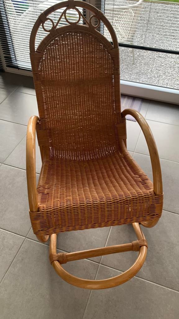Rocking-chair en rotin, Enlèvement, Comme neuf, Autres couleurs, Osier ou Rotin