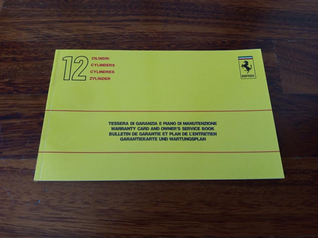 Ferrari Testarossa Onderhoudshandleiding, Auto-onderdelen, Motor en Toebehoren, Ferrari, Nieuw, Verzenden