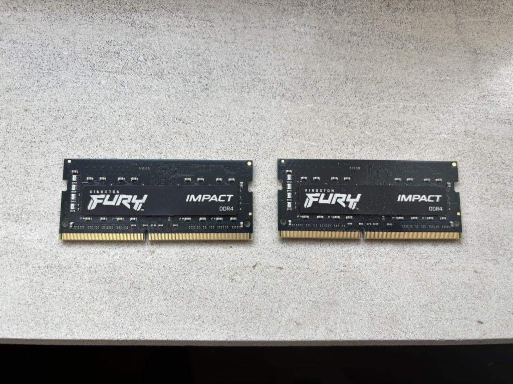 DDR4 Kingston FURY Impact 2x 16GB SODIMM, Enlèvement ou Envoi, DDR4, Comme neuf, Laptop