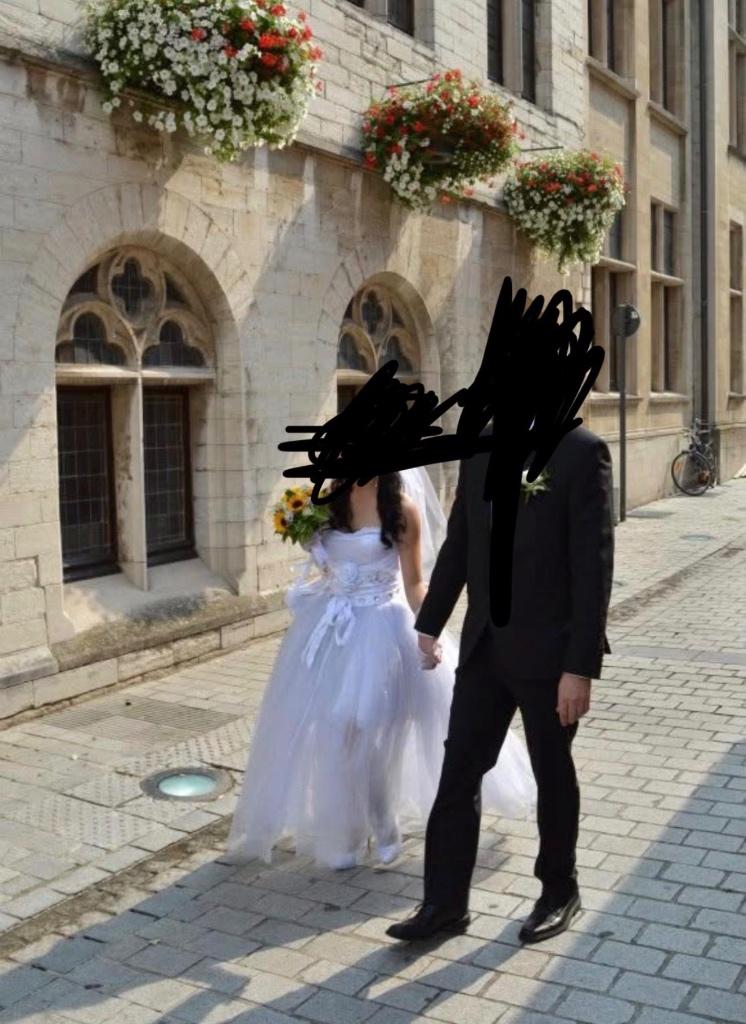 Trouwkleed 2stuks, Kleding | Dames, Gelegenheidskleding, Ophalen, Galajurk, Wit, Zo goed als nieuw