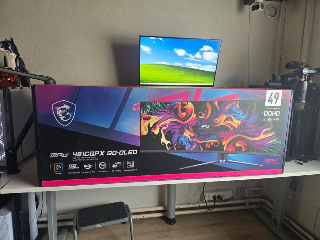 MSI MPG 491CQPX QD-OLED 49" Dual Quad HD, Computers en Software, Monitoren, Ophalen, MSI, In hoogte verstelbaar, Minder dan 1 ms