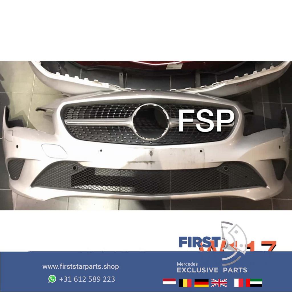 W117 C117 X117 CLA VOORBUMPER + DIAMOND GRIL COMPLEET ZILVER, Utilisé, -, Avant, -