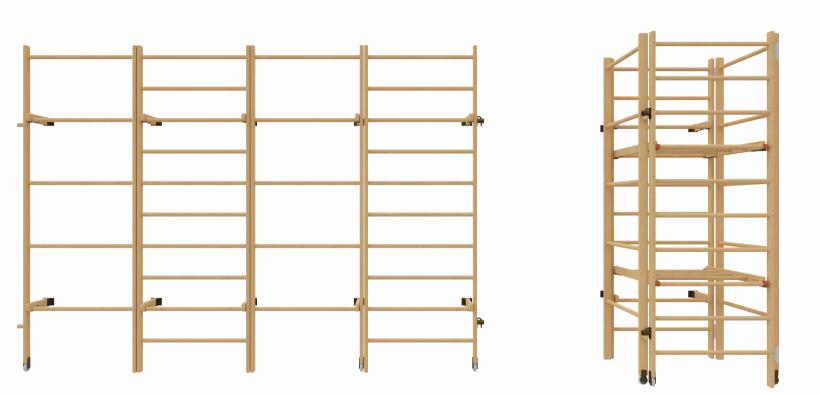 klimwandrektoren 2,9 mtr Schilte Als nieuw, Sport en Fitness, Turnen, Ophalen, Zo goed als nieuw, Materiaal