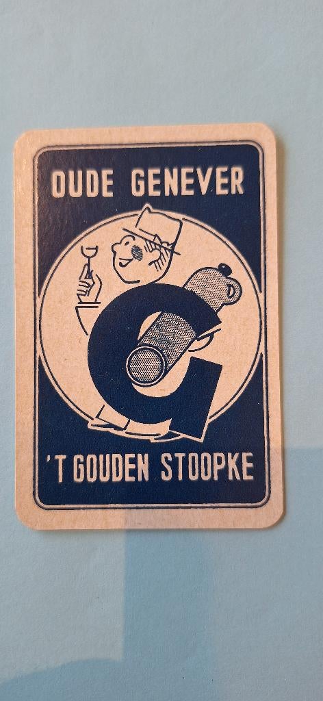 Speelkaart Kortrijk_Gouden Stoopke_blauw_240, Verzamelen, Speelkaarten, Jokers en Kwartetten, Gebruikt, Speelkaart(en), Ophalen of Verzenden