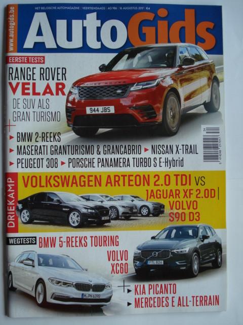AutoGids 986 Volvo XC60 T8 Porsche Panamera VW Arteon Jaguar, Verzenden, Gelezen, Algemeen