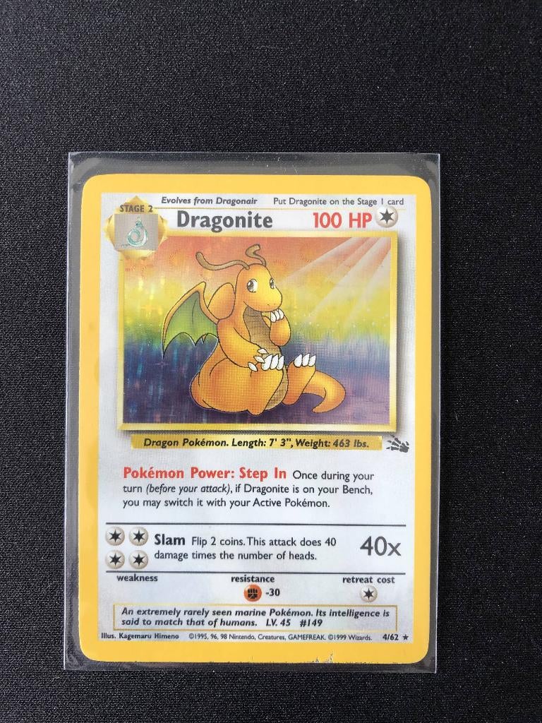 Dragonite holo fossil, Ophalen of Verzenden, Zo goed als nieuw, Losse kaart