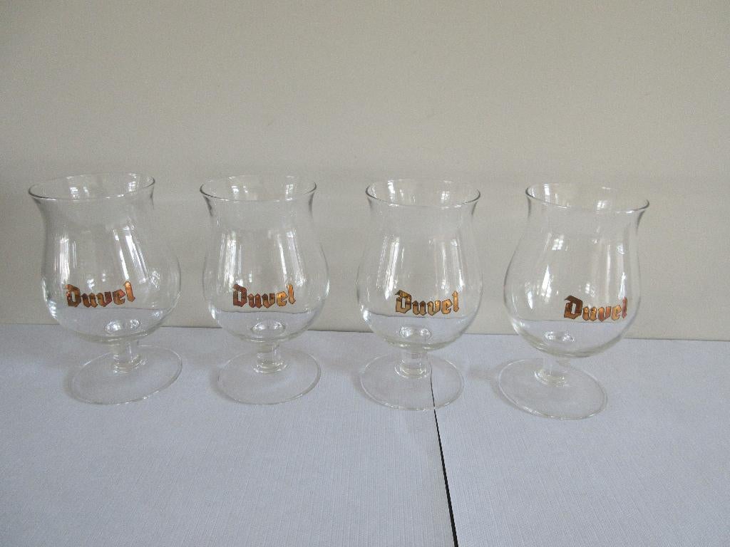 5 bierglazen bierglas DUVEL 16,5 cm hoog, Ophalen, Duvel