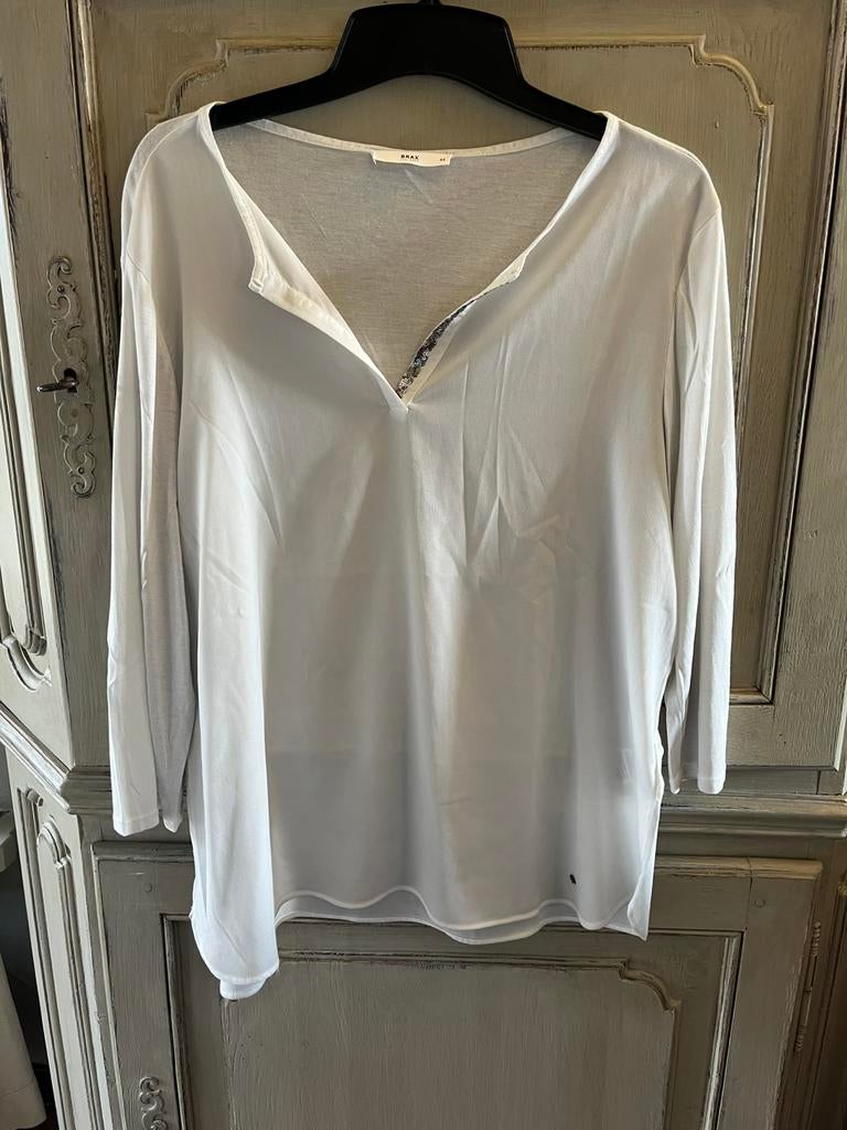 Nieuwe witte blouse merk brax Maat 44, Ophalen of Verzenden, Nieuw, Maat 42/44 (L), Wit