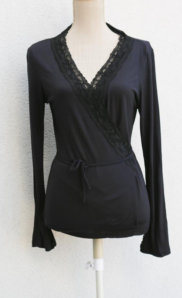 Mooie zwarte omslagdoek van negen liter, Kleding | Dames, Blouses en Tunieken, Maat 38/40 (M), Kahan, Zwart, Nieuw