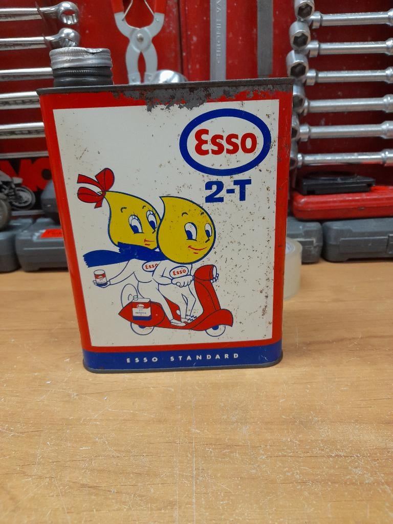 ancien bidon huile vide esso scooter 2t standard, Envoi, Utilisé, Autres types