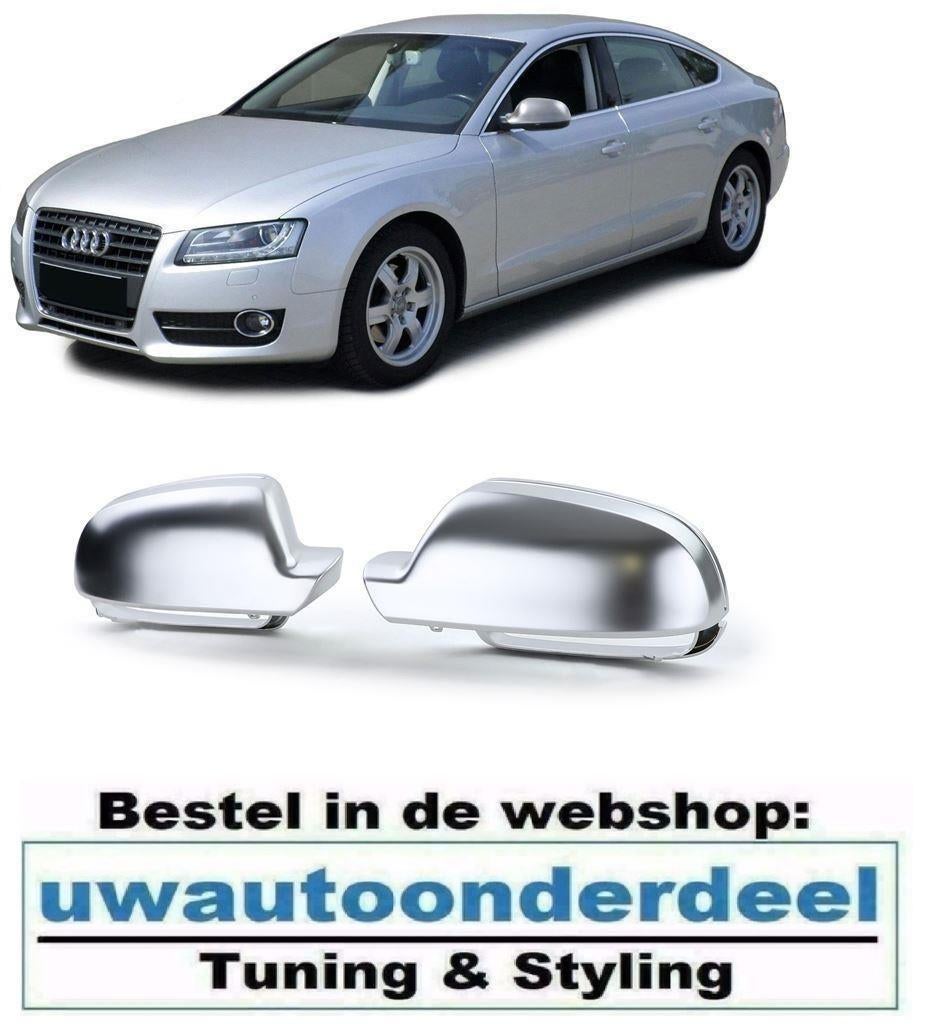 Spiegel Buitenspiegel Kap Kappen Mat Rvs Voor Audi A5 8T, Auto diversen, Tuning en Styling, Verzenden