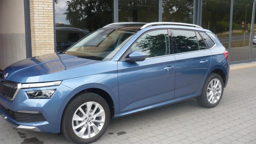 Skoda Kamiq glx benzine -cng leder gps ful opties (bj 2021), Auto's, Gebruikt, Zwart, CNG (Aardgas), Leder