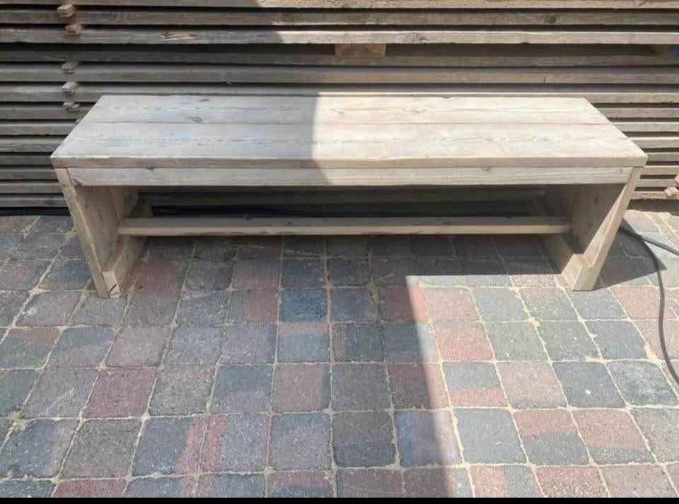 steigerhouten banken nieuw op maat, Ophalen