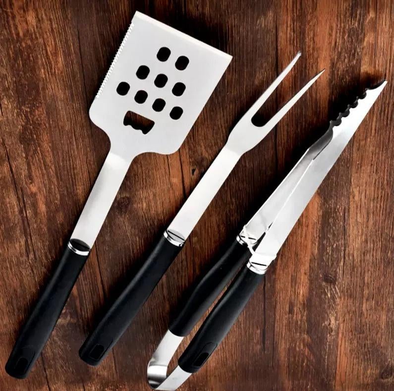 Stalen barbecuegereedschapset van het merk BBQ, Ophalen of Verzenden, Nieuw, BBQ