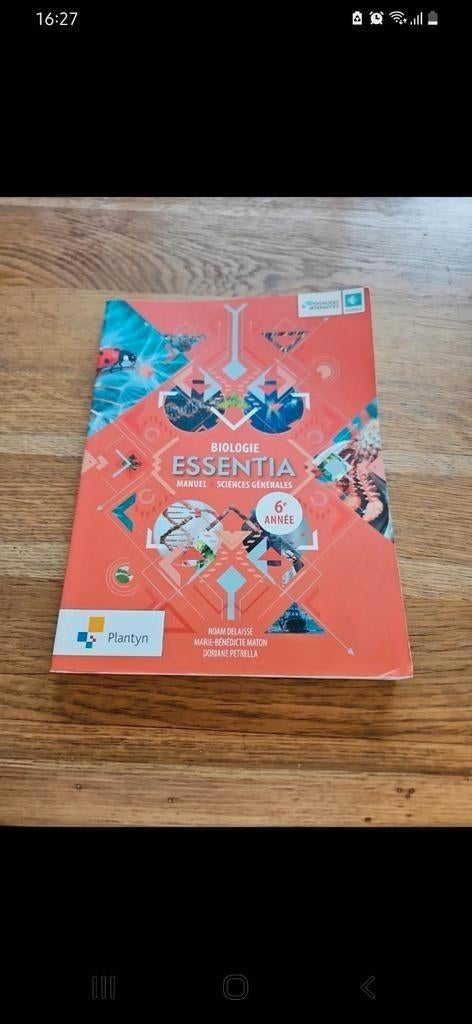 Essentia biologie 6e, Livres, Enlèvement ou Envoi
