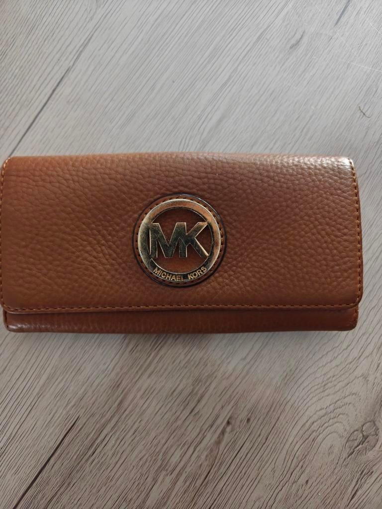 Michael kors portemonnee, Handtassen en Accessoires, Portemonnees, Ophalen of Verzenden, Gebruikt, Bruin, Overige merken