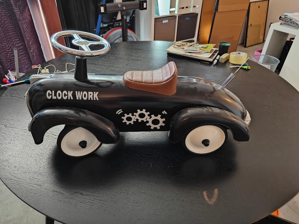 Metalen kinder autootje, Ophalen, Zo goed als nieuw, Loopvoertuig