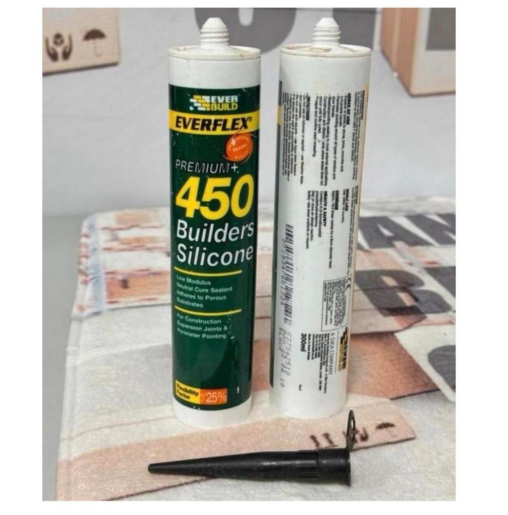 Kit silicone Everbuild 450CL Builders, 2 kits silicone, noir, Bricolage & Construction, Isolation & Étanchéité, Enlèvement ou Envoi