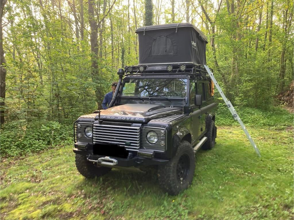 Land Rover Defender 110, Lichte vracht!!, Zwart, Zwart, Leder, Defender