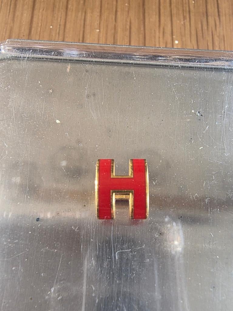 Mini pop h pendant hermes, Ophalen of Verzenden, Gebruikt, Goud, Overige materialen