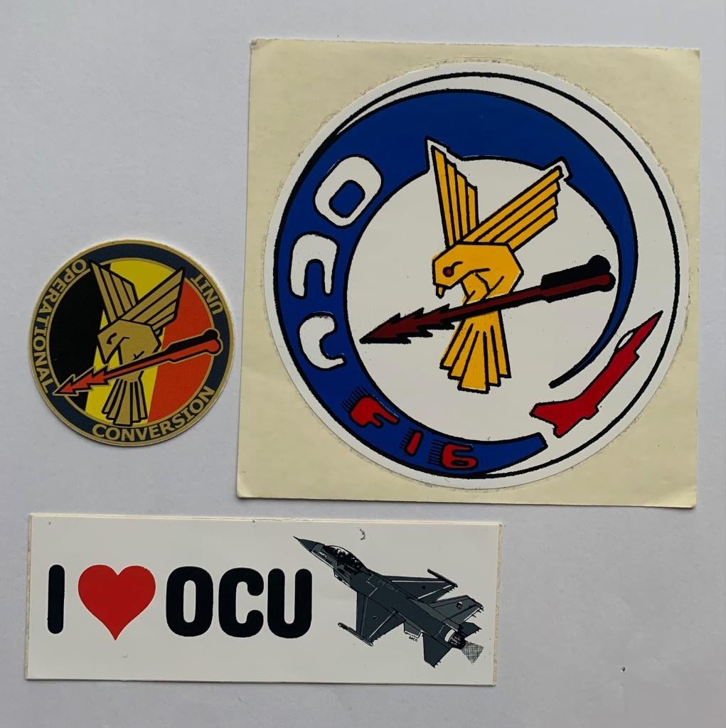 Stickers Operational Conversion Unit Belgian Air Force, Ophalen of Verzenden, Luchtmacht, Overige typen