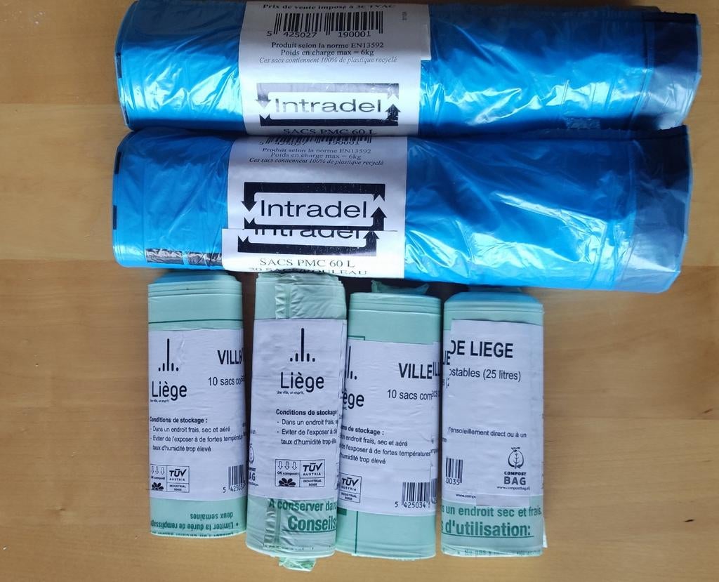 Sacs poubelles Liège, Enlèvement