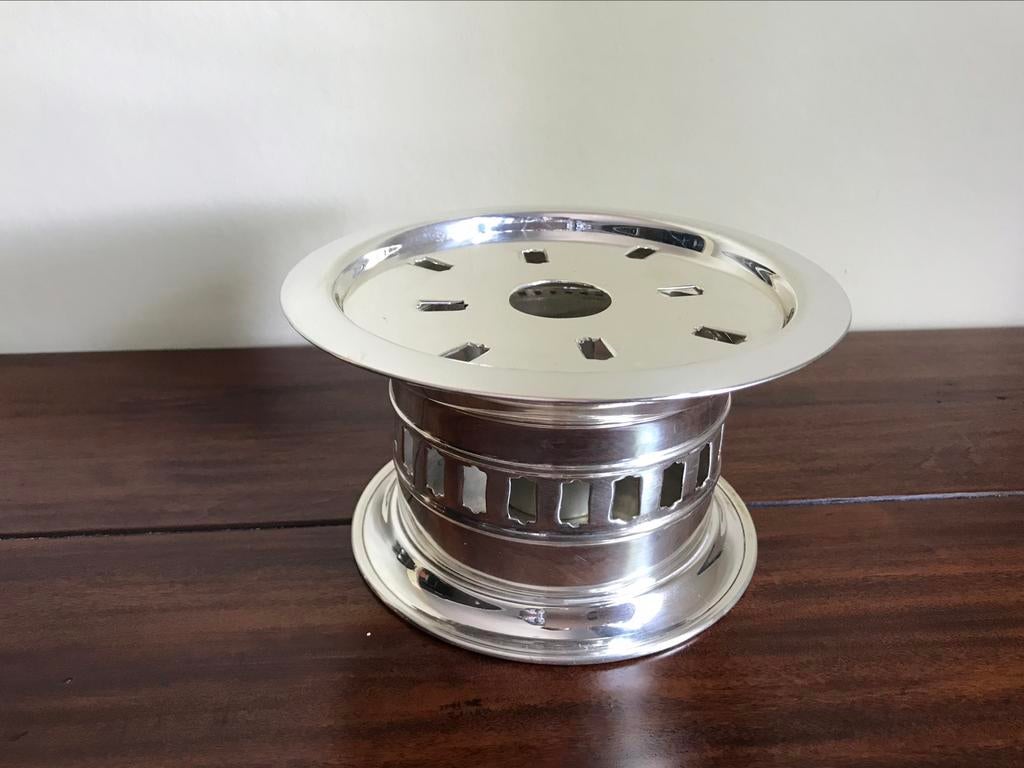 Verzilverde warmhouder voor thhe of koffiepot., Ophalen of Verzenden, Zilver