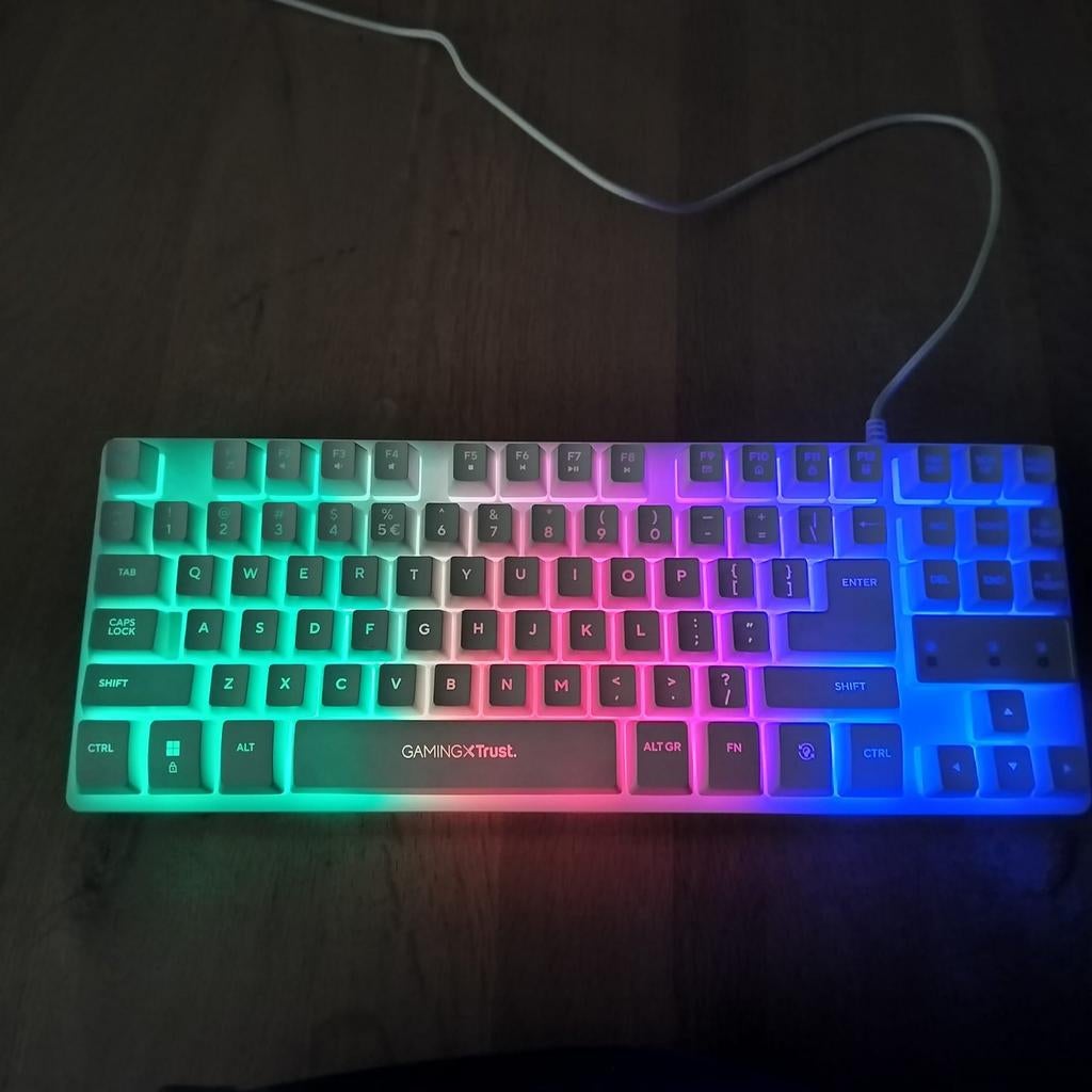 Gamingtrust toetsenbord wit, Ophalen, Gaming toetsenbord, Nieuw, Trust